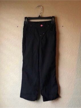 Jumping Beans Pants Girls Black Straight Leg Elastic Waist Casual Pants Girls 6